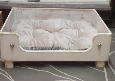 White Distressed Pet Bed