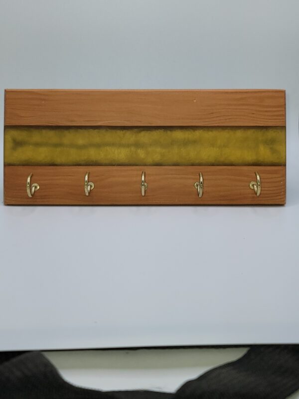 Reclaimed Wood and Resin Key Holders - Yellow